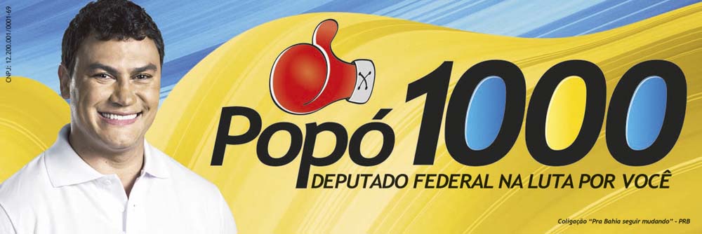 Adesivo de carro de Popó Freitas